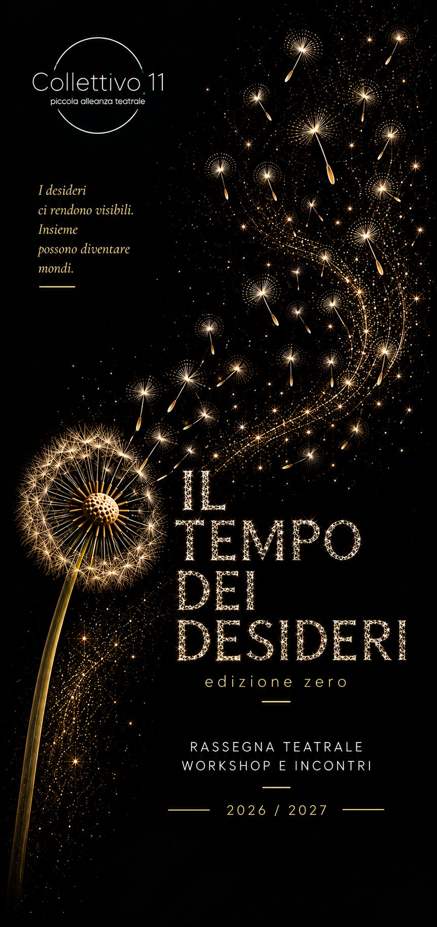 Il tempo dei desideri – edizione zero, rassegna teatrale, workshop e incontri 2026/2027